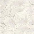 Closeup of a wallpaper showing its Contemporary, Floral, Neutrals, Two-tone pattern, color, and subtle texture.