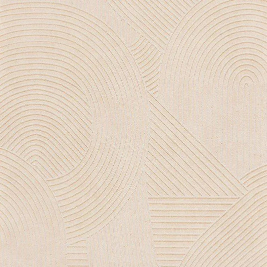 Closeup of a wallpaper showing its Art-Deco, Contemporary, Geometric, Neutrals, Unicolour pattern, color, and subtle texture.
