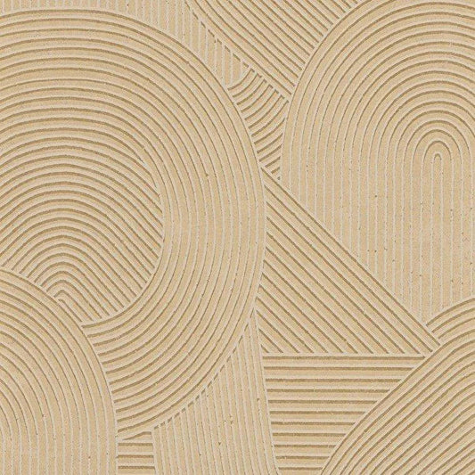 Closeup of a wallpaper showing its Art-Deco, Contemporary, Geometric, Neutrals, Unicolour pattern, color, and subtle texture.