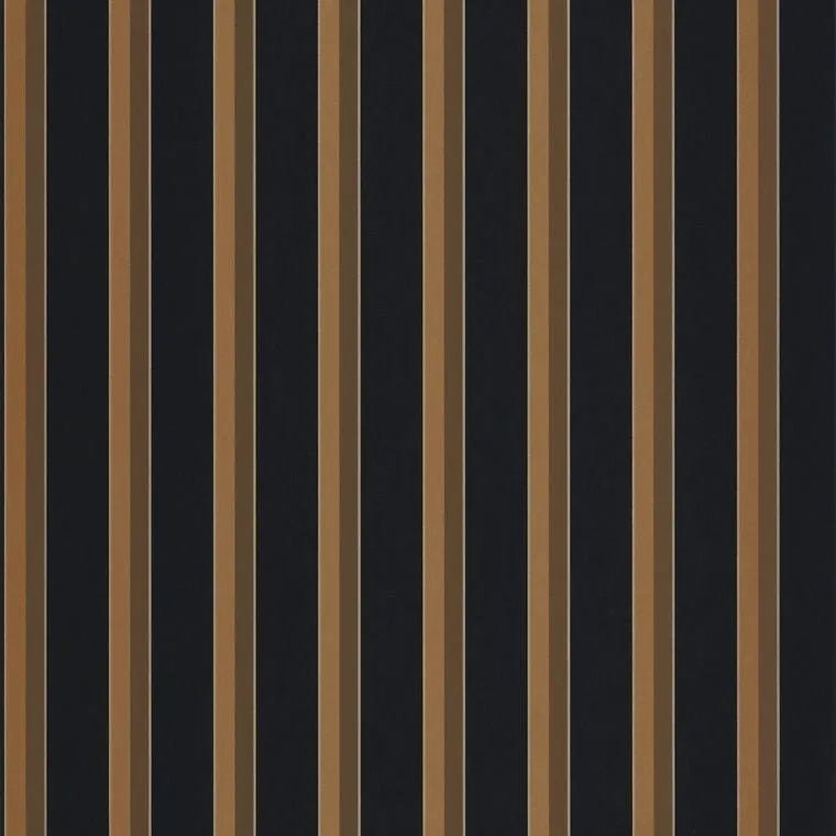 Closeup of a wallpaper showing its Contemporary, Dramatic, Stripes, Two-tone pattern, color, and subtle texture.