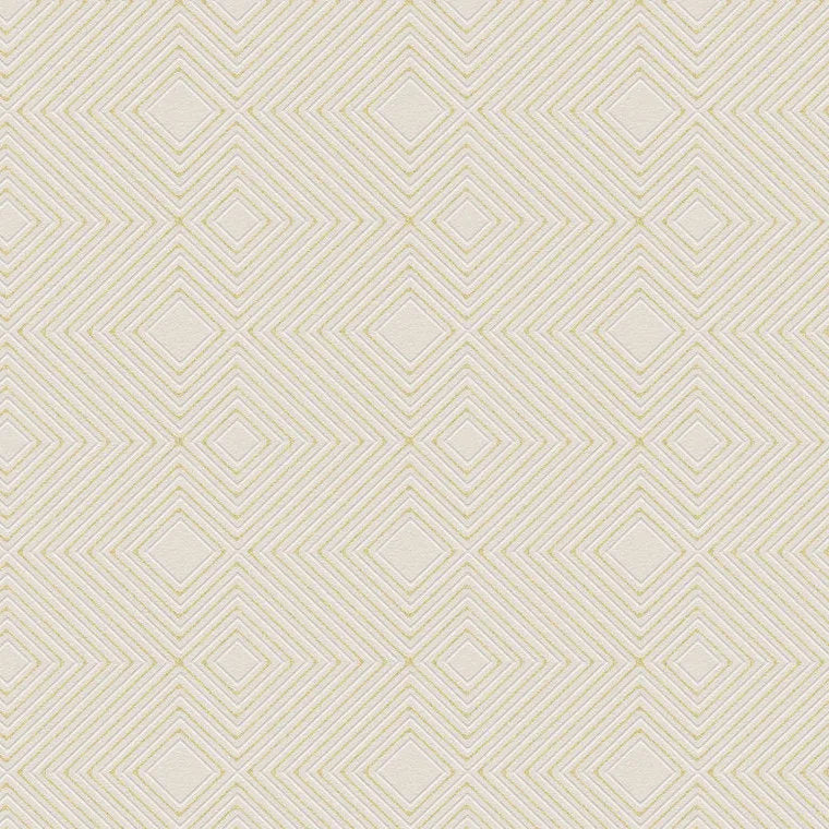 Closeup of a wallpaper showing its Contemporary, Cream, Geometric, Neutrals, Plain pattern, color, and subtle texture.