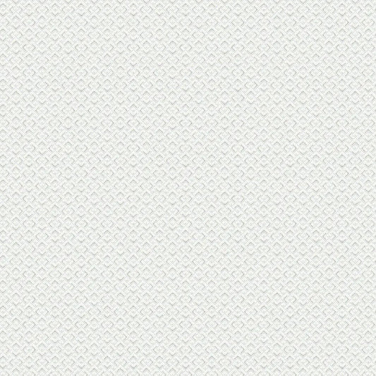 Closeup of a wallpaper showing its Contemporary, Monochrome, Plain, White pattern, color, and subtle texture.