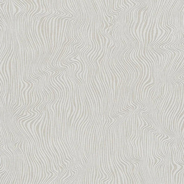 Closeup of a wallpaper showing its Contemporary, Grey, Neutrals, Plain, Waves pattern, color, and subtle texture.