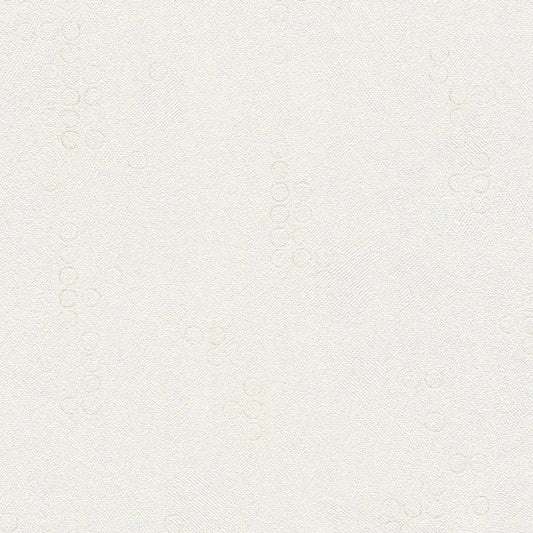 Closeup of a wallpaper showing its Circles, Contemporary, Neutrals, Plain pattern, color, and subtle texture.