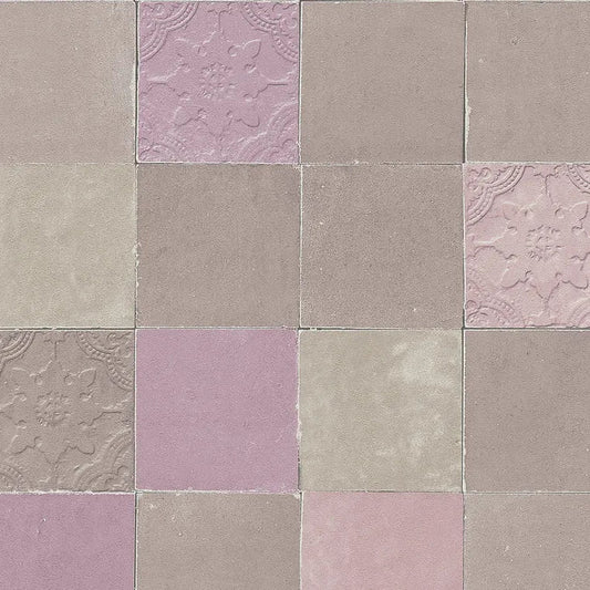 Closeup of a wallpaper showing its Brown, Contemporary, Geometric, Kids, Multicolour, Pastels, Pink, Purple pattern, color, and texture.