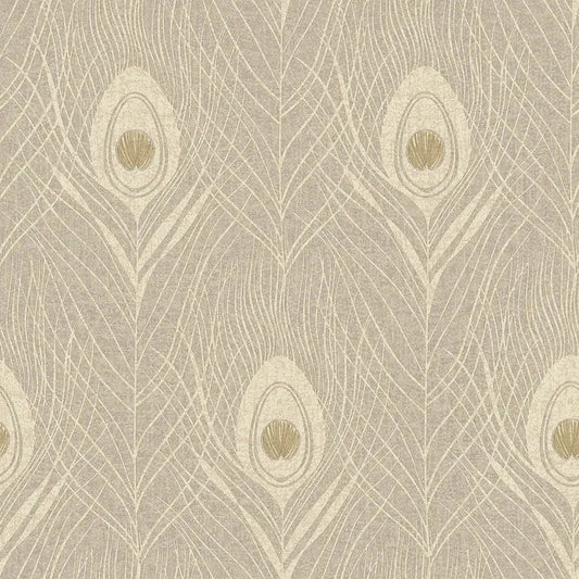 Closeup of a wallpaper showing its Contemporary, Floral, Neutrals, Two-tone pattern, color, and texture.