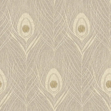 Closeup of a wallpaper showing its Contemporary, Floral, Neutrals, Two-tone pattern, color, and texture.