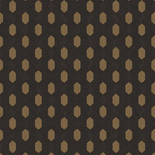 Closeup of a wallpaper showing its Circles, Contemporary, Geometric, Two-tone pattern, color, and texture.