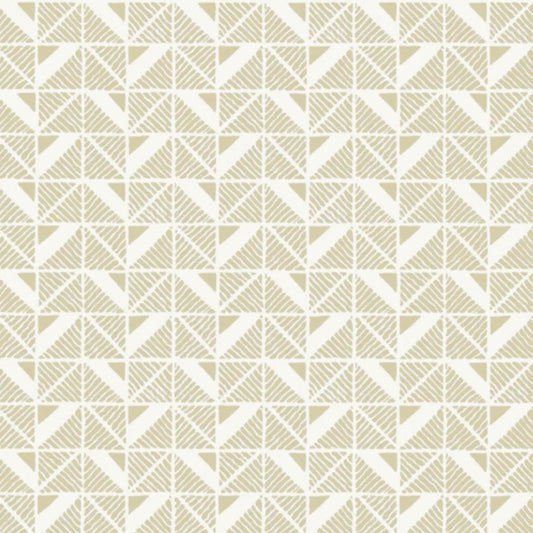 Closeup of a wallpaper showing its Art-Deco, Contemporary, Neutrals, Two-tone pattern, color, and subtle texture.