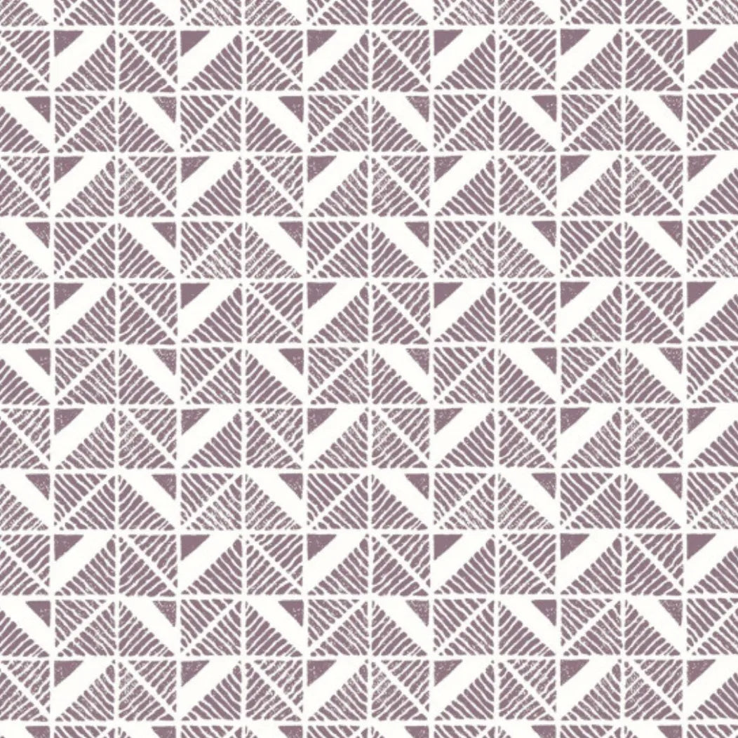 Closeup of a wallpaper showing its Art-Deco, Contemporary, Two-tone pattern, color, and subtle texture.