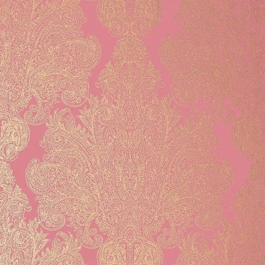 Closeup of a wallpaper showing its Damask, Floral, Two-tone pattern, color, and texture.