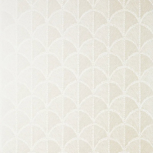 Closeup of a wallpaper showing its Art-Deco, Geometric, Neutrals, Unicolour pattern, color, and subtle texture.