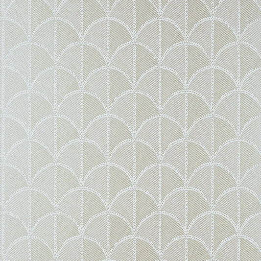 Closeup of a wallpaper showing its Art-Deco, Geometric, Neutrals, Unicolour pattern, color, and subtle texture.