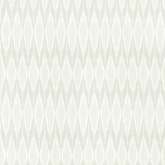 Closeup of a wallpaper showing its Chevron, Contemporary, Geometric, Monochrome, Two-tone pattern, color, and subtle texture.