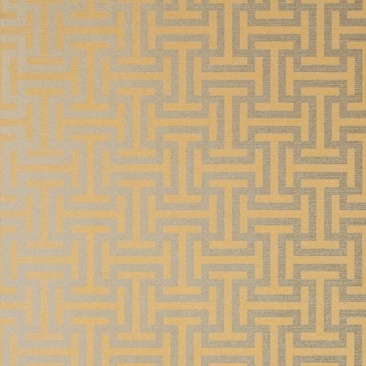 Closeup of a wallpaper showing its Geometric, Neutrals, Two-tone pattern, color, and subtle texture.