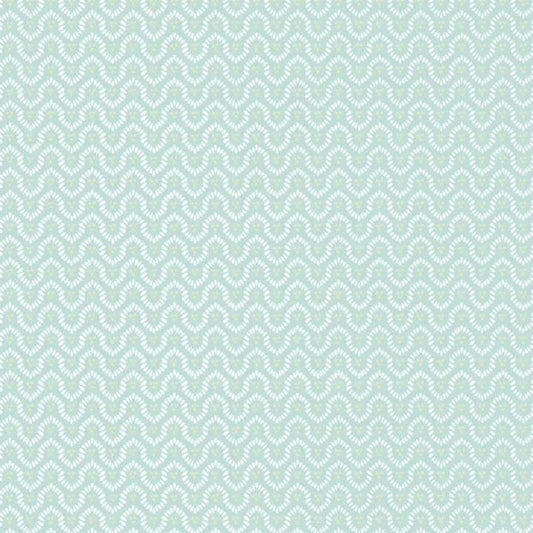 Closeup of a wallpaper showing its Art-Deco, Geometric, Tiffany, Two-tone pattern, color, and subtle texture.