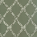 Closeup of a wallpaper showing its Contemporary, Green, Trellis, Two-tone pattern, color, and subtle texture.
