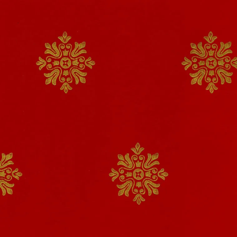 Closeup of a wallpaper showing its Contemporary, Floral, Red, Two-tone pattern, color, and subtle texture.