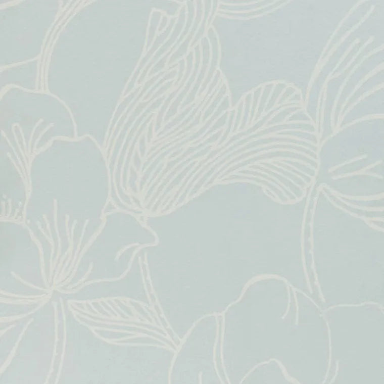Closeup of a wallpaper showing its Blue, Contemporary, Floral, Nature pattern, color, and subtle texture.