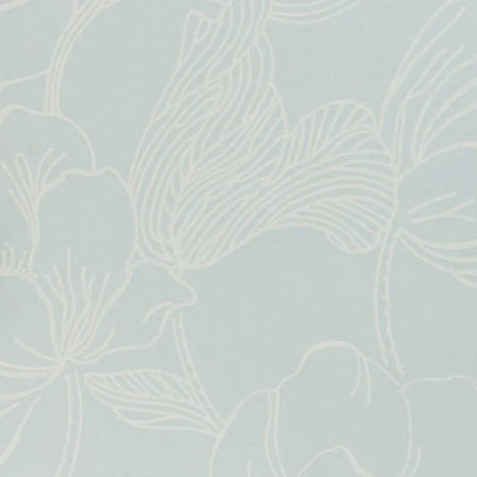 Closeup of a wallpaper showing its Blue, Contemporary, Floral, Nature pattern, color, and subtle texture.