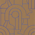Closeup of a wallpaper showing its Art-Deco, Contemporary, Neutrals, Two-tone pattern, color, and subtle texture.