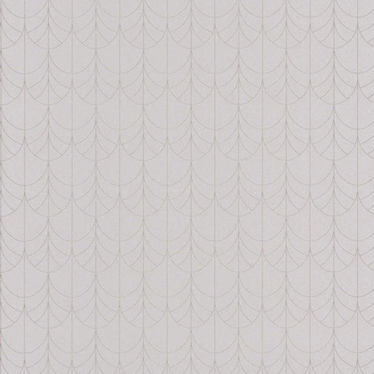 Closeup of a wallpaper showing its Art-Deco, Contemporary, Neutrals, Unicolour pattern, color, and subtle texture.