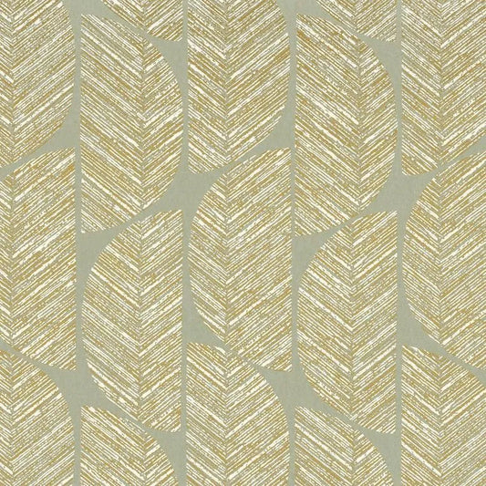 Closeup of a wallpaper showing its Art-Deco, Contemporary, Geometric, Waves pattern, color, and subtle texture.