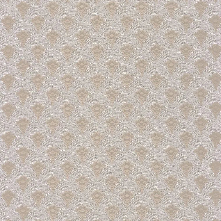 Closeup of a wallpaper showing its Art-Deco, Contemporary, Geometric, Neutrals pattern, color, and subtle texture.