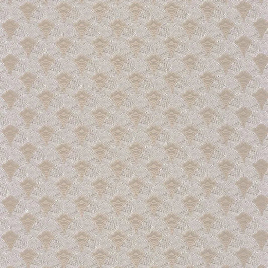 Closeup of a wallpaper showing its Art-Deco, Contemporary, Geometric, Neutrals pattern, color, and subtle texture.