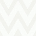 Closeup of a wallpaper showing its Chevron, Monochrome, Neutrals, Paperweave, Two-tone pattern, color, and subtle texture.