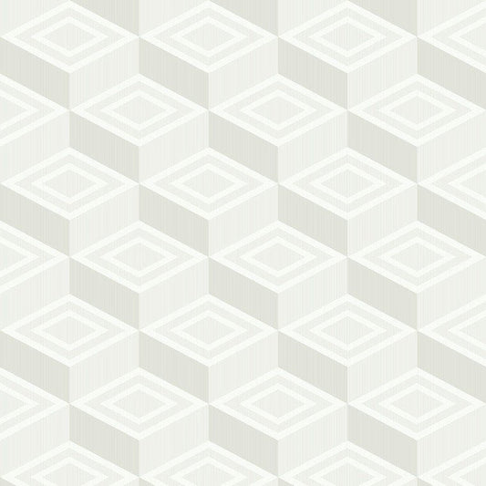 Closeup of a wallpaper showing its Contemporary, Geometric, Monochrome, Unicolour pattern, color, and subtle texture.