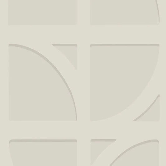 Closeup of a wallpaper showing its Art-Deco, Contemporary, Geometric, Neutrals, Unicolour pattern, color, and subtle texture.