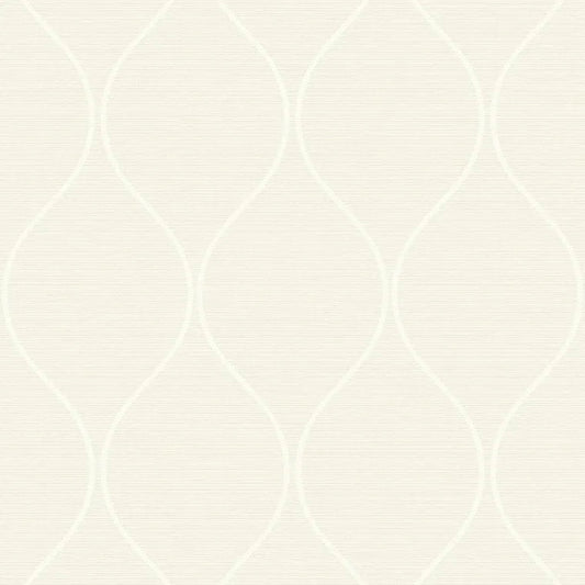 Closeup of a wallpaper showing its Contemporary, Cream, Neutrals, Trellis, Unicolour pattern, color, and subtle texture.