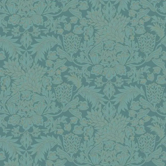 Closeup of a wallpaper showing its Floral, Two-tone pattern, color, and subtle texture.