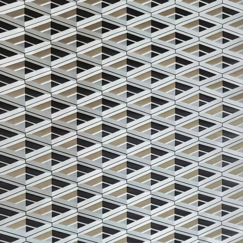 Patterned wallpaper with geometric design