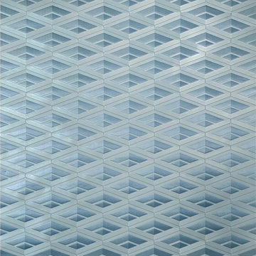 Diamond 3D blue and silver wallpaper