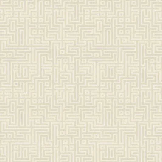 Closeup of a wallpaper showing its Cream, Geometric, Greek, Neutrals, Unicolour pattern, color, and subtle texture.