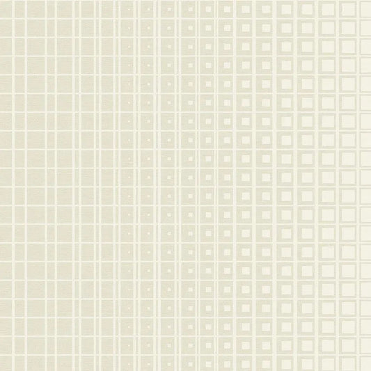 Closeup of a wallpaper showing its Contemporary, Cream, Geometric, Neutrals, Unicolour pattern, color, and subtle texture.