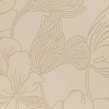 Closeup of a wallpaper showing its Contemporary, Floral, Nature, Neutrals pattern, color, and subtle texture.