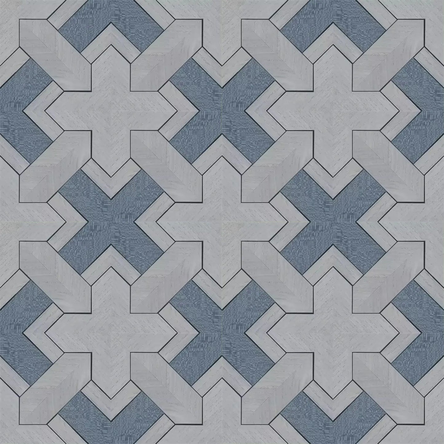 Wallpaper installed in a room showing its full pattern, color