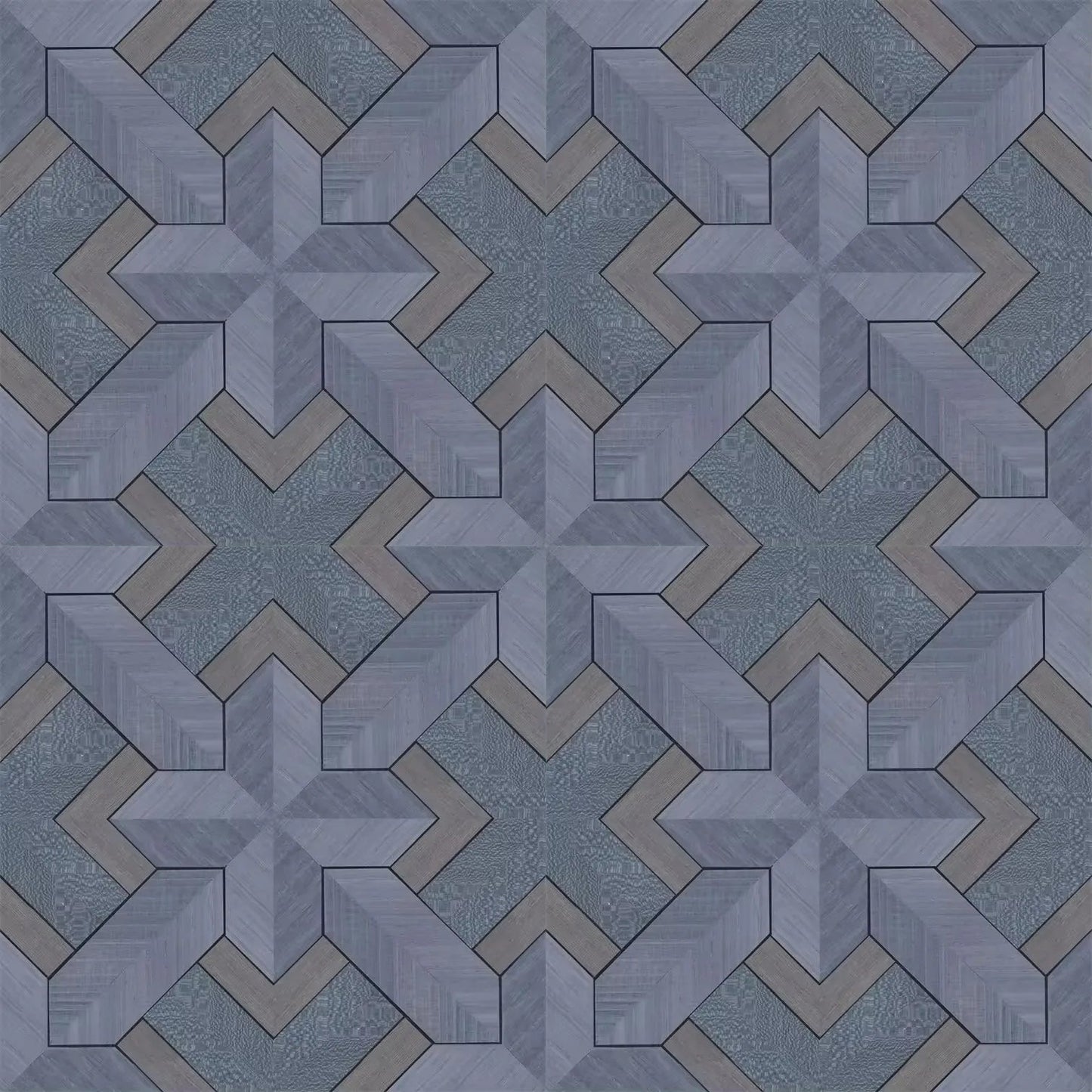 Wallpaper installed in a room showing its full pattern, color