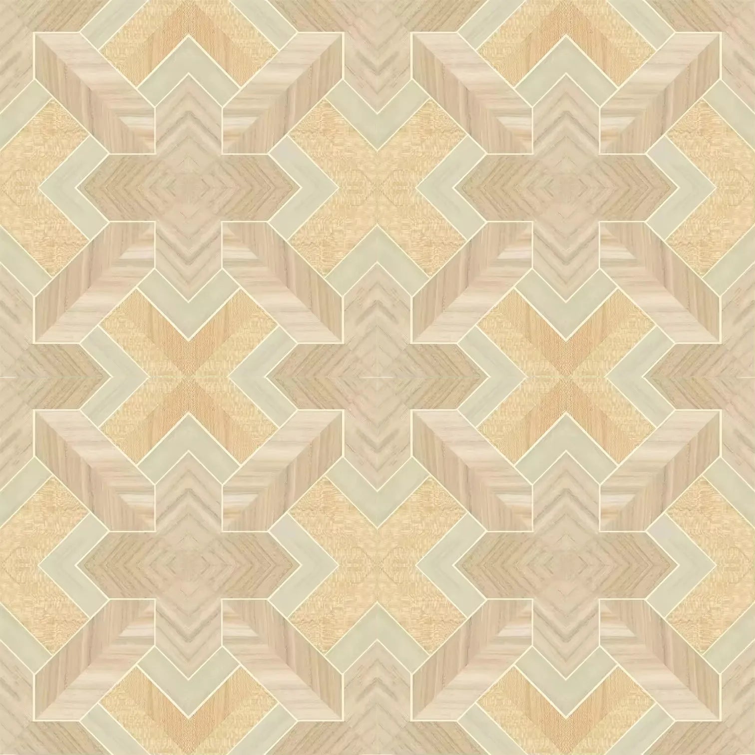 Wallpaper installed in a room showing its full pattern, color