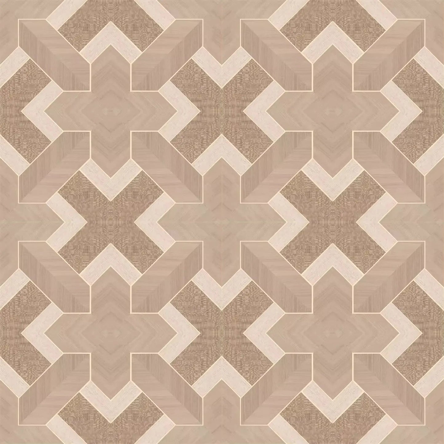 Wallpaper installed in a room showing its full pattern, color