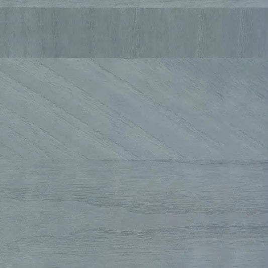 Closeup of a wallpaper showing its Blue, Geometric, Wood-veneer pattern, color, and subtle texture.