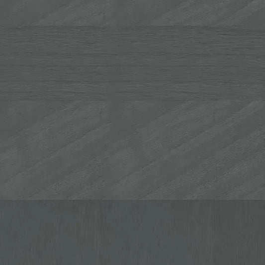 Closeup of a wallpaper showing its Black, Geometric, Monochrome, Wood-veneer pattern, color, and subtle texture.