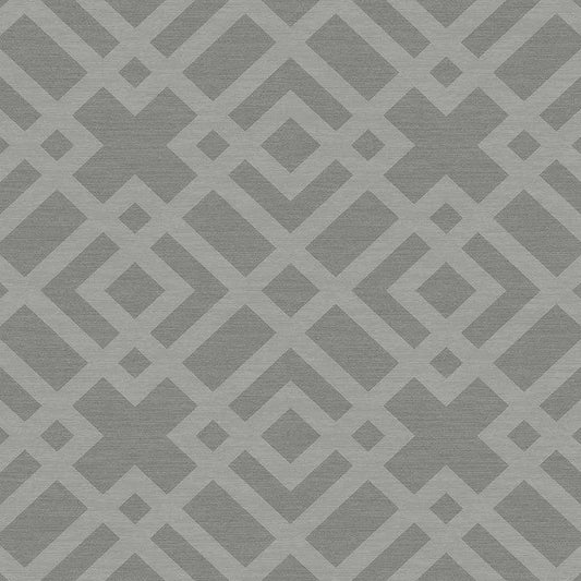 Closeup of a wallpaper showing its Art-Deco, Contemporary, Geometric, Monochrome pattern, color, and subtle texture.
