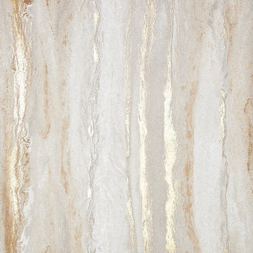 Stone Greige & Gold Textured Wallpaper