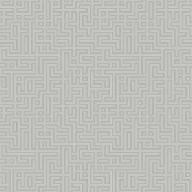 Closeup of a wallpaper showing its Cream, Geometric, Greek, Monochrome, Unicolour pattern, color, and subtle texture.