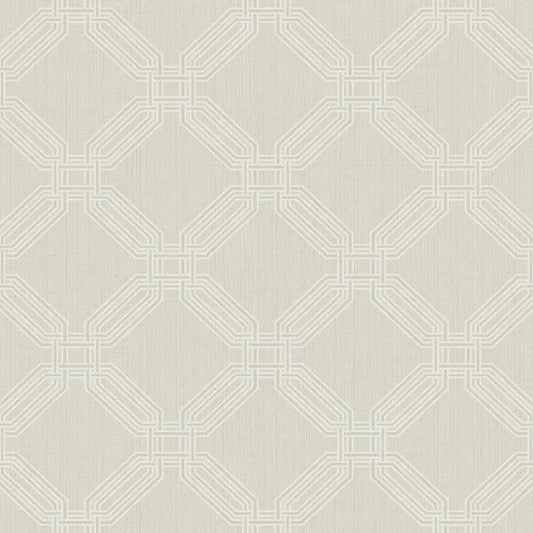 Closeup of a wallpaper showing its Art-Deco, Geometric, Neutrals, Unicolour pattern, color, and subtle texture.