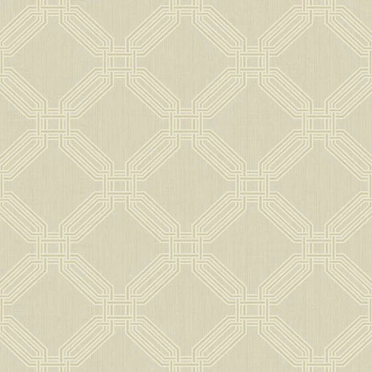 Closeup of a wallpaper showing its Art-Deco, Geometric, Neutrals, Unicolour pattern, color, and subtle texture.